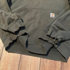 Vintage Carhartt Olive Green Hoodie Sweatshirt Men's Size 2XL‎ XXL